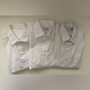 Johnnie Lene Wonder Nation Boys Dress Shirt Lot Of 3 White Assorted